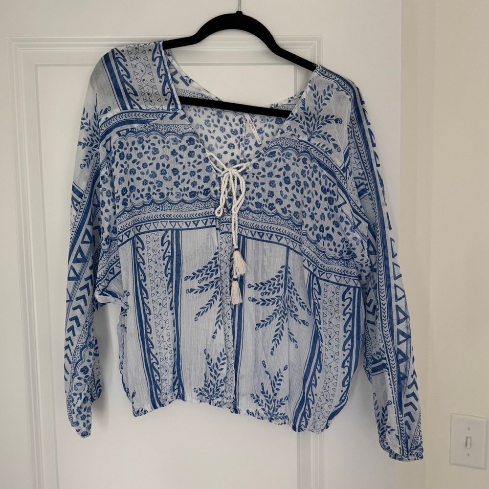 Free People Long Sleeve Blouse Size Small